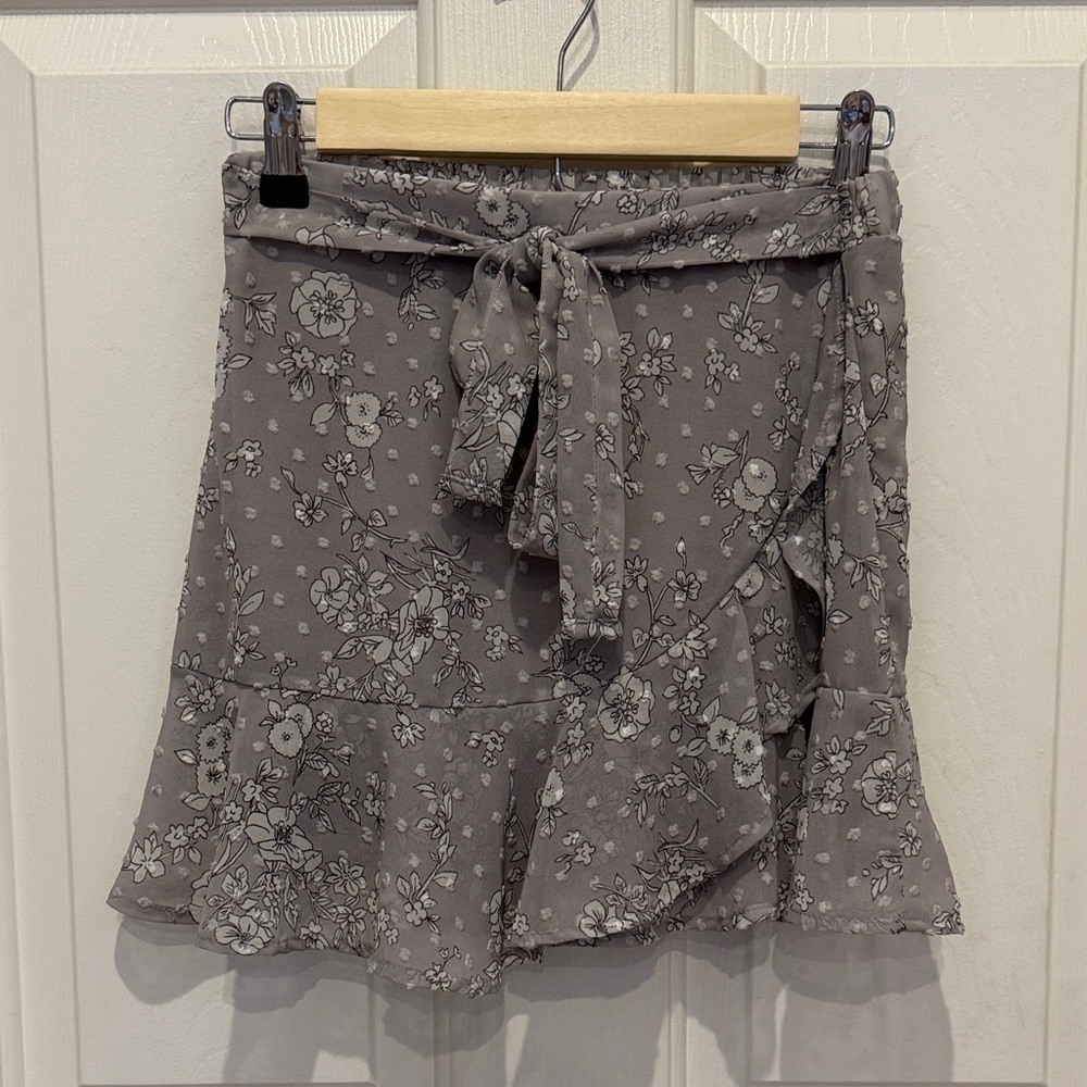 Altar’d State Floral Ruffle Skirt with Tie Waist
